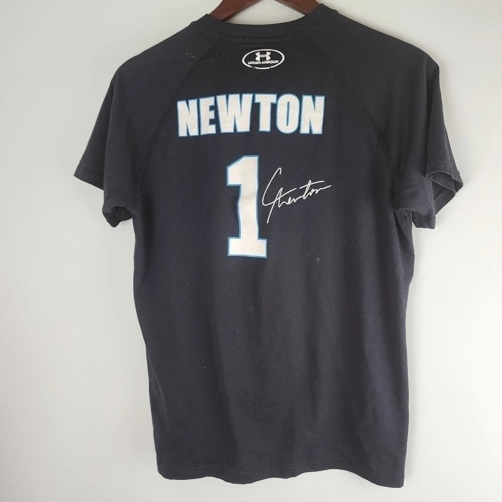 Carolina Panthers Cam Newton Under Armour Academy Sports Tee Shirt Size Small - Picture 2 of 3